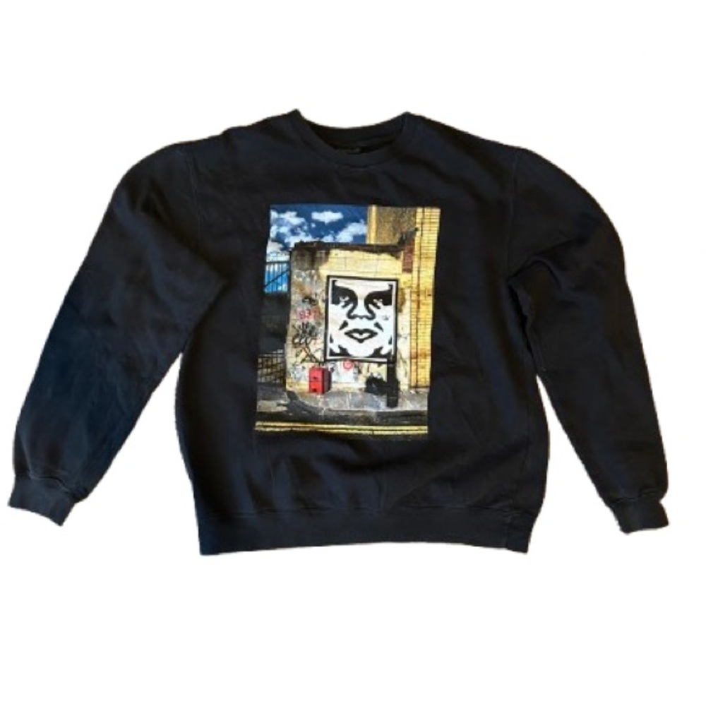 Obey Black Graphic Men's Sweater